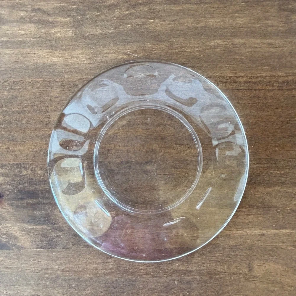 7pc Vintage Arcoroc Petale Clear Glass Tea Cup & Saucer France Set of 3 + 1 Free